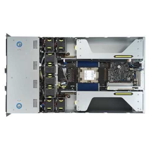 Серверная платформа/ ASUS ESC4000A-E12-SKU1, 2U GPU, 1 x SP5 LGA6096 EPYC 9004 (400W), 12DIMM DDR5, 2 x 2.5" SATA/SAS*/NVMe + 2 x 3.5" SATA/SAS*/NVMe + 2 x 3.5" SATA/SAS*,2 x GbE LAN (I350), 1+1 2600W фото 3