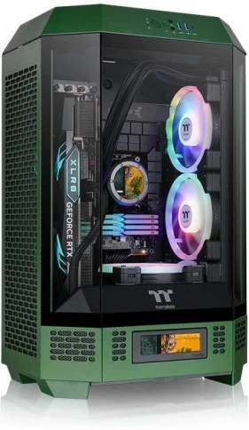 Корпус Thermaltake The Tower 300 Racing Green зеленый mATX 8x120mm 6x140mm 2xUSB3.0 audio bott PSU [CA-1Y4-00SCWN-00] фото 2