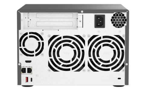 Сетевое хранилище без дисков/ ENTERPRISE QNAP TVS-h674-i5-32G QTS hero NAS, 6 x 3.5 "/ 2.5", 2 x M.2 NVMe, Intel Core i5-12400 6-core /12-thread up to 4.4 GHz, 32 GB  DDR4 (2 x 16 GB) up to 64 GB ( 2 x 32 GB), 2x 2.5 GbE BASE-T, HDMI port фото 6