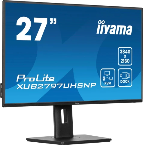 Монитор Iiyama 27" ProLite XUB2797UHSNP-B1 черный IPS LED 4ms 16:9 HDMI M/M матовая HAS Piv 1300:1 350cd 178гр/178гр 3840x2160 60Hz DP 4K USB 6.3кг фото 8