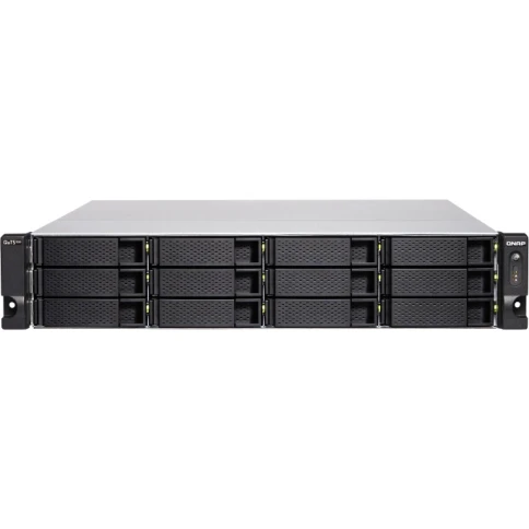 Сетевое хранилище без дисков/ ENTERPRISE QNAP TS-h1886XU-RP-R2-D1622-32G QuTS hero NAS 12-bay 3.5 "/ 2.5", 6-bay 2.5 ", 2 x 10 GbE SFP + rackmount, 2 power supplies. Intel Xeon D-1622 2.6 GHz (3,2 GHz), 32 GB DDR4 ECC. W/o RAIL-B02 фото 1