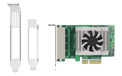 Сетевая карта/ QNAP QXG-2G4T-I225 4-port 2.5 GbE network expansion card, Controller I225-LM,  PCIe Gen2 x4, 3 x Brackets included (Full-height, Low-profile and Specialized for QNAP NAS) фото 2