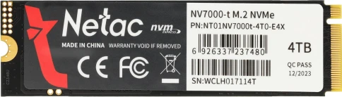 Твердотельный накопитель Netac PCIe 4.0 x4 4TB NT01NV7000T-4T0-E4X NV7000-t M.2 2280 1.91 DWPD [NT01NV7000T-4T0-E4X] фото 3