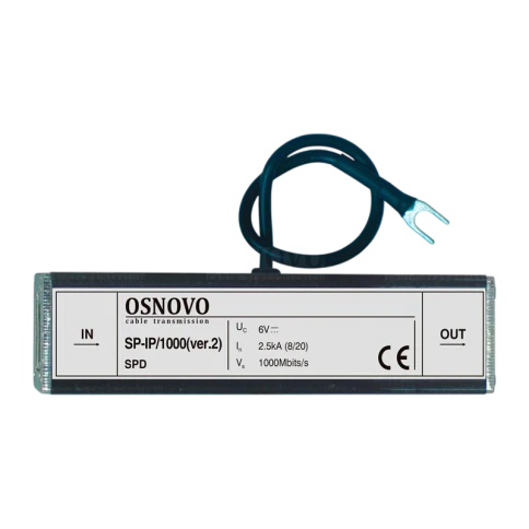 Грозозащита IP-сетей/ SP-IP/1000(ver.2) Устройство грозозащиты для локальной вычислительной сети (скорость до 1000 Мб/с), 1 вход (RJ45-мама), 1 выход (RJ45-мама). фото 1