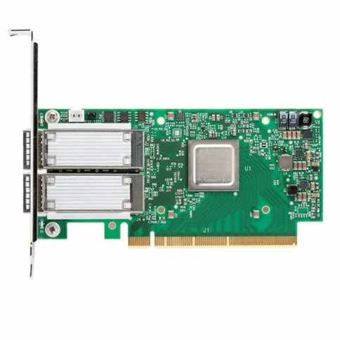 Сетевая карта/ ConnectX®-5 EN network interface card, 100GbE dual-port QSFP28, PCIe3.0 x16, tall bracket, SR-IOV, TCP/UDP, MPLS, VxLAN, NVGRE, GENEVE, Open VSwitch (OVS) offload, iSER, NFS RDMA, SMB Direct,  NVMe over Fabric, RAID offload, T10 DIF, ROHS R фото 1