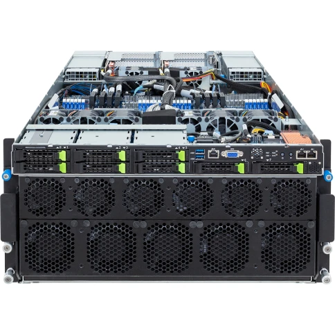 Сервер/ Gigabyte G593-ZD1-AAX3 / 5U/ 2x AMD 9654/ 24x 64Gb DDR5 RDIMM 4800/ 8x H200 141Gb/ 2x 960Gb U.2 PM9A3/ 2x 10Gbit Z710-AT2 + IPMI/ 6x 3000W Titanium Plus PSUs фото 5
