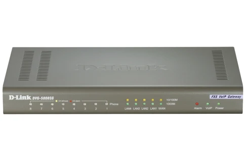 Шлюз VoIP/ 8-ports FXS RJ-11, 1-port 10/100/1000BASE-TX Gigabit Ethernet WAN, 4-ports 10/100/1000BASE-TXGigabit Ethernet port LAN SIP VoIP Gateway фото 1