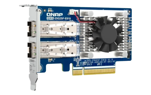 Сетевая карта/ QNAP QXG-25G2SF-E810 Dual Port 25Gbps/10Gbps SFP28 PCIe Gen4 x8 фото 4