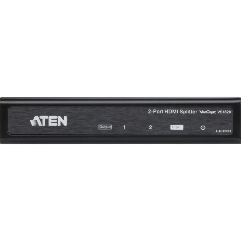 Разветвитель, электрон., HDMI, 1> 2Устройства,  20 метр.(24AWG)/15 метр.(28AWG), F, без шнуров, Б.П. 220> 5.3V, (до 1920x1200 60Hz HDMI 1.3b/HDCP 1.1 HDTV 480p/720p/1080i/1080pкаскад до 3-хУровней)  [VS182]/ 2 PORT HDMI Splitter W/1.8M W/230V ADP фото 2