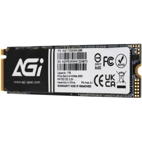 Твердотельный накопитель AGI AI298 M.2 PCIe 1TB RETAIL-Color Box фото 3