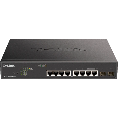 Коммутатор/ EasySmart L2 Switch 8х1000Base-T PoE, 2x1000Base-X SFP, PoE Budget 242W, 2 PoE ports 802.3bt (90W) фото 1