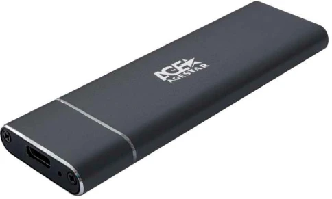 Внешний корпус SSD AgeStar 31UBNV5C NVMe USB3.2 алюминий черный M2 2280 M-key фото 1