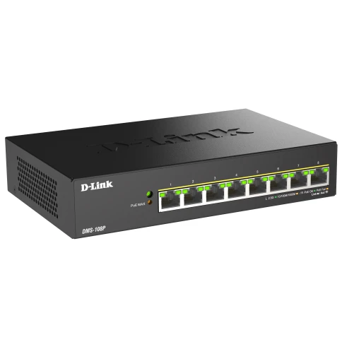 Коммутатор/ Коммутатор, 8x2.5GBase-T PoE 802.3bt 90 Вт, PoE-бюджет 230 Вт, корпус металл фото 3