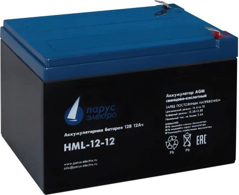 Battery Parus Electro, HML-12-12, 12V, 12Ah фото 1