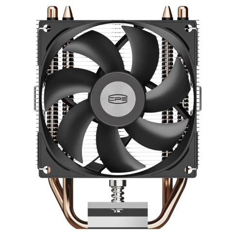 Кулер для процессора/ CPU Cooler PCCooler R200 (110W, 3-pin, 133mm, Al/Cu, 2x6mm, 1x92mm, 40.94CFM, 30dBA, 2200RPM, S: 1851/1700/1200/115X, AM5/AM4, silver, black) фото 1