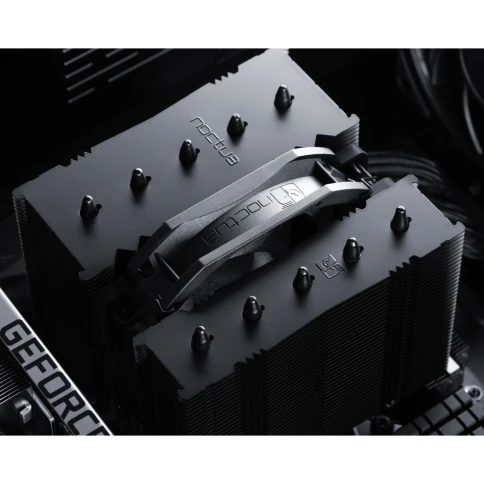 Кулер для процессора/ CPU Cooler Noctua NH-D12L chromax.black (148W, 4-pin PWM, 145mm, Al/Cu, 5x6mm, 1x120mm, 60.1CFM, 22.6dBA, 2000RPM, S: 1851/1700/1200/115X, AM5/AM4, Black) фото 7