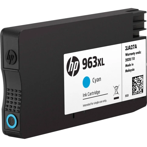 Картридж/ HP 963XL High Yield Cyan Original Ink Cartridge фото 1