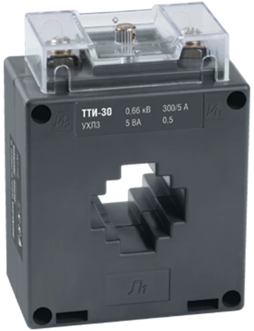 Трансформатор тока ТТИ-30 300/5А 5ВА 0,5S IEK фото 1