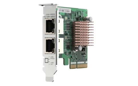 Сетевая карта/ QNAP QXG-2G2T-I225 2-port 2.5 GbE network expansion card, Controller I225-LM,  PCIe Gen2 x2, 3 x Brackets included (Full-height, Low-profile and Specialized for QNAP NAS) фото 3