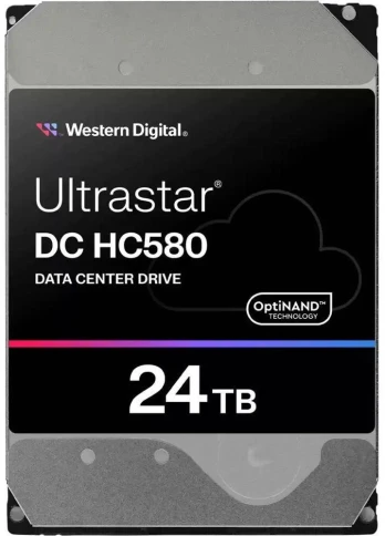 Жесткий диск/ HDD WD SATA Server 24Tb Ultrastar DC HC580 7200 6Gb/s 512MB 1 year warranty (replacement ST24000NM002H, MG11ACA24TE, WUH722424ALE6L4) фото 3