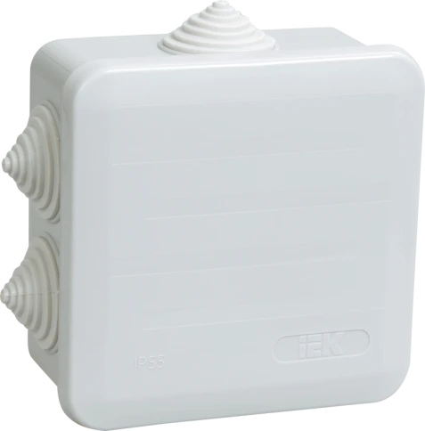 Коробка расп. КМ41255 о/п 100х100х50мм IP44 6вв. 7035 IEK фото 1