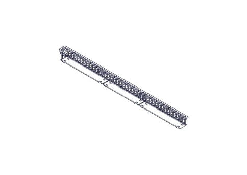 Systeme Electric vertical cable manager, Excelente series, plastic fingers, with cover, for 42U cabinets 750mm and 800mm wide фото 8