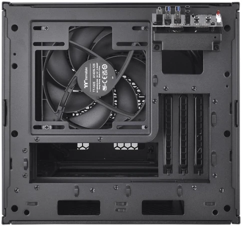 Корпус Thermaltake The Tower 200 черный miniITX 6x120mm 4x140mm 2xUSB3.0 audio bott PSU [CA-1X9-00S1WN-00] фото 3