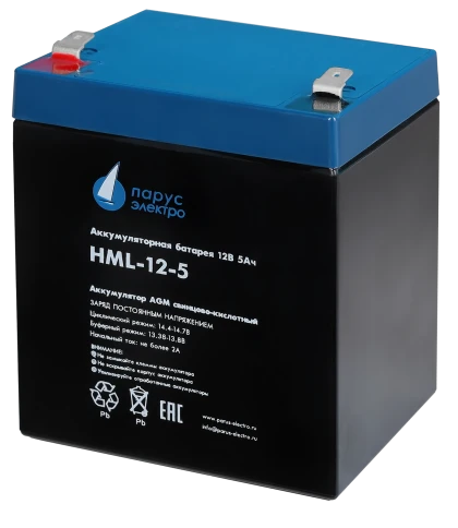 Battery Parus Electro, HML-12-5, 12V, 5.2Ah фото 2