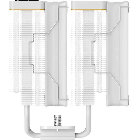 Кулер для процессора/ CPU Cooler Ocypus Iota A62 WH (260W, 4-pin PWM, LED temp., 158mm, Al/Cu, 6x6mm, 2x120mm, 77CFM, 29dBA, 2000RPM, S: 1851/1700/1200/115X, AM5/AM4, white) фото 4