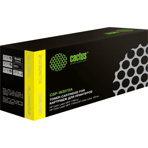 -/ Картридж лазерный Cactus CSP-W2072A желтый (700стр.) для HP Color Laser 150a/150nw/178nw MFP/179fnw фото 1