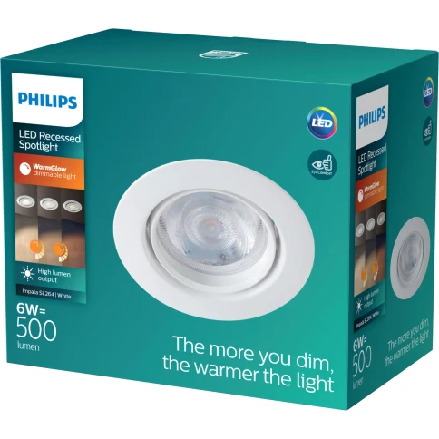 Philips IMPALA WGDIM SL264 RD 068 6W 27K WH 1PK фото 4