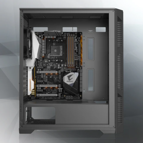 Корпус без блока питания/ Case Raijintek ARCADIA III, Midi-Tower, TG, 1x120mm, 1xUSB-A 3.0 + 2xUSB 2.0, ATX, mATX, mITX Black фото 4