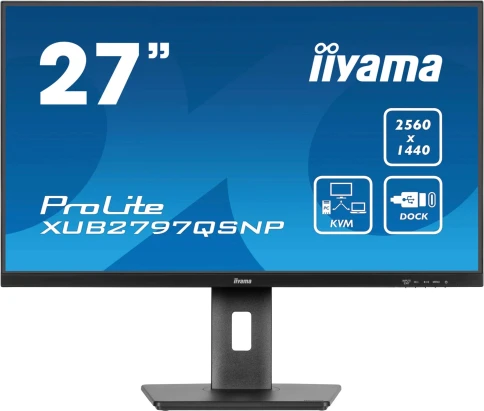 Монитор Iiyama 27" ProLite XUB2797QSNP-B1 черный IPS LED 16:9 HDMI M/M матовая HAS Piv 1300:1 300cd 178гр/178гр 2560x1440 100Hz DP Quad HD 2K (1440p) USB 6.1кг фото 1
