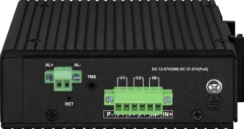 Промышленный управляемый (L2+) HiPoE коммутатор Gigabit Ethernet/ Промышленный управляемый (L2+) HiPoE коммутатор Gigabit Ethernet на 8GE PoE + 4 GE SFP порта с функцией мониторинга температуры/ влажности/ напряжения. Порты: 1 x GE (10/100/1000Base-T) с P фото 2