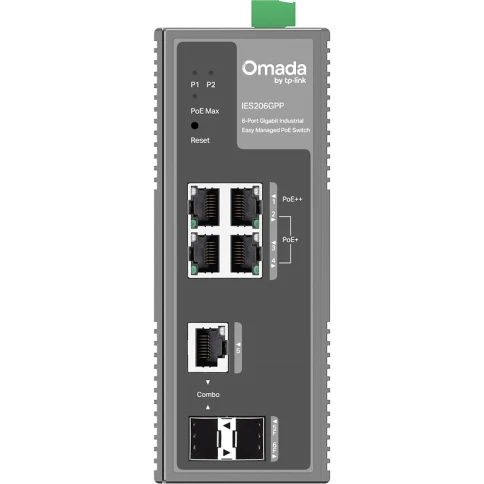 Коммутатор/ Omada 6-Port Gigabit Industrial Easy Managed Switch with 3-Port PoE+ and 1-Port PoE++ фото 2