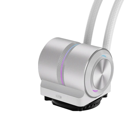 Система охлаждения/ Water Cooling System PCCooler DE360 Pro WH (300W, 360mm, White, ARGB Pump, Fans: 3x120mm, 86.73CFM, 32dBA, 2200RPM/ Pump height 57mm, 28dBA, 3200RPM, Rad thickness 27mm/ S: 1851, 1700, 1200, 115X, AM5, AM4, AM3) фото 4