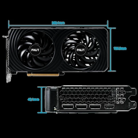 Видеокарта Palit PCI-E 5.0 RTX5060Ti DUAL NVIDIA GeForce RTX 5060TI 8Gb 128bit GDDR7 2407/28000 HDMIx1 DPx3 HDCP Ret фото 15