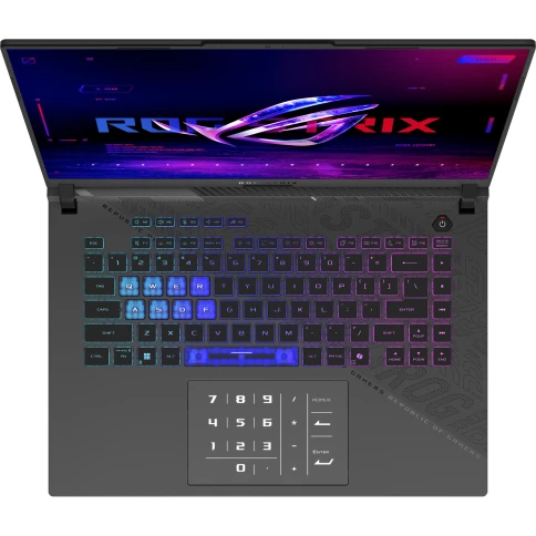 Ноутбук/ ASUS ROG Strix G16 G614PP-S5063 16"(2560x1600 (матовый, 240Hz) IPS)/AMD Ryzen 9 8940HX(4Ghz)/32768Mb/1024PCISSDGb/noDVD/Ext:nVidia GeForce RTX 5070(8192Mb)/Cam/BT/WiFi/90WHr/war 1y/2.5kg/Eclipse Gray/DOS фото 6