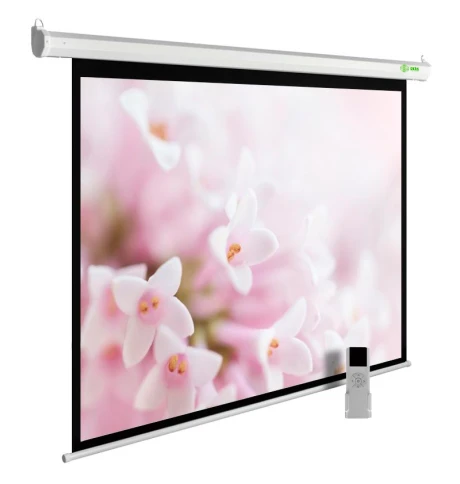 Экран Cactus 240x240см MotoExpert CS-PSME-240x240-WT 1:1 настенно-потолочный рулонный белый (моторизованный привод) фото 1