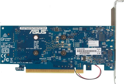 Видеокарта/ VGA ASUS NVIDIA GeForce GT 1030 2GB, GDDR5/64-bit, PCIe 3.0, 1xHDMI 2.0, 1xDP, 2-slot  90YV0AT2-M0NA00 фото 4