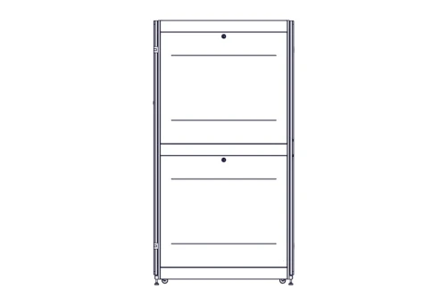 Шкаф Systeme Electric, серия Uniprom, 48U-600/1200, боковые панели 4шт, черный фото 5