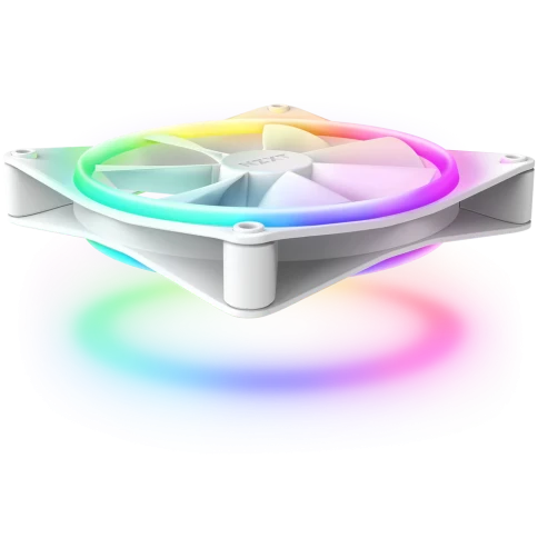 Кулер для корпуса ПК/ Case Cooler NZXT F140 RGB Duo (140x140x25mm, 4-pin PWM, RGB, 84.75CFM, 36dBA, 1800RPM, White) фото 4