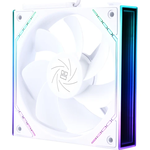 Кулер для корпуса/ Case Cooler Thermalright TL-M12QRW Reverse (124x120x25mm, 4-pin PWM, ARGB, 47.6CFM, 23.2dBA, 1500RPM, White) фото 4