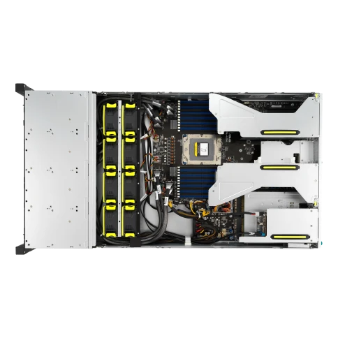 Серверная платформа/ ASUS RS521A-E12-RS24U, 2U, 1xSP5 (LGA 6096) 360W, 24x DDR5 6400, 24x 2.5'' (16 NVME+8 SAS/SATA) + 2x SATA rear, 2x M.2 22110 NVME, Up to 5 PCIe Gen5  + 1x OCP 3.0 x16, 1 x 2-Port 1GbE LAN, up to 4 single-slot or 2 double-slo фото 9