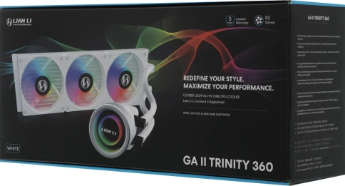 Система водяного охлаждения Lian-Li Galahad II Trinity 360 ARGB Soc-AM5/AM4/1200/1700/1851 белый30dB Al+Cu Ret (G89.GA2T36W.00) [G89.GA2T36W.00] фото 11