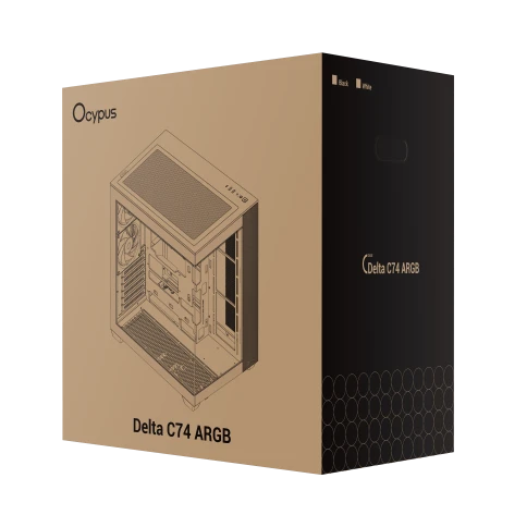 Корпус ПК без блока питания/ Case Ocypus Delta C74 BK ARGB, Midi-Tower, TG, 2x120mm ARGB, 2xUSB-A 3.0 + 1xUSB-C 3.1, ATX, mATX, mITX Black фото 13