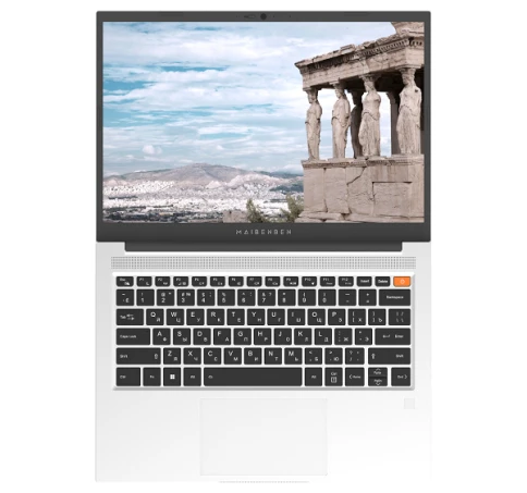 Maibenben B114C 14"(1920x1200 IPS (60Hz))/AMD Ryzen 5 7640HS(4.3Ghz)/16384Mb/512PCISSDGb/Int:AMD Radeon 760M/Cam/BT/WiFi/62WHr/war 2y/1.48kg/Silver/Win11Pro фото 4