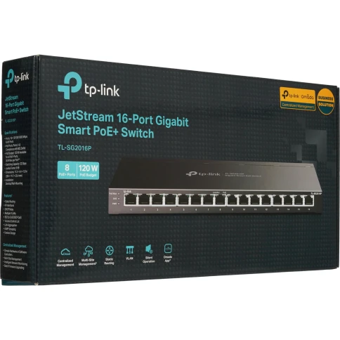Коммутатор/ JetStream™  16-Port Gigabit Smart Switch with 8-Port PoE+ фото 7