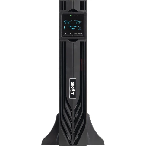 8765 UPS SKAT-UPS 1500-RACK-ON-3X9-E P3, 1500VA/1500W, 2U, On-Line, sine wave, built-in 36V battery (3x9Ah), 8xC13, USB, RS232, RS485, parallel port, card slot (SNMP, relay), EPO, WxDxH 440x461x86.5, weight 16.5 kg фото 2