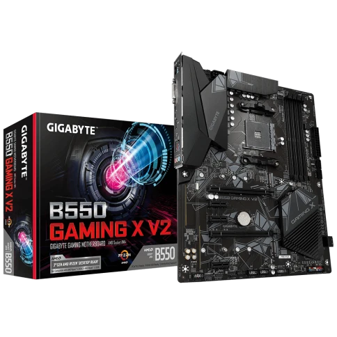 Материнская плата/ MB GIGABYTE AMD B550 sAM4, 4xDDR4(128GB), DVI-D/HDMI 2.1, 1xPCIe 4.0x16, 1xPCIe 3.0x16, 3xPCIe 3.0, 1xLAN, 4xSATA 6Gb/s, 2xM.2, 4xUSB 3.2, 2xUSB 2.0, 1xPS/2, ATX фото 1